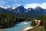 Alberta Canada: Bow River and Canadian Pacific Railway