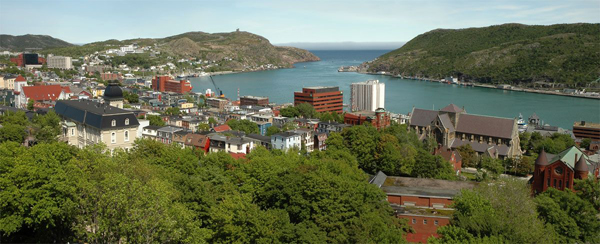 Town of Saint John's on Newfoundland Island